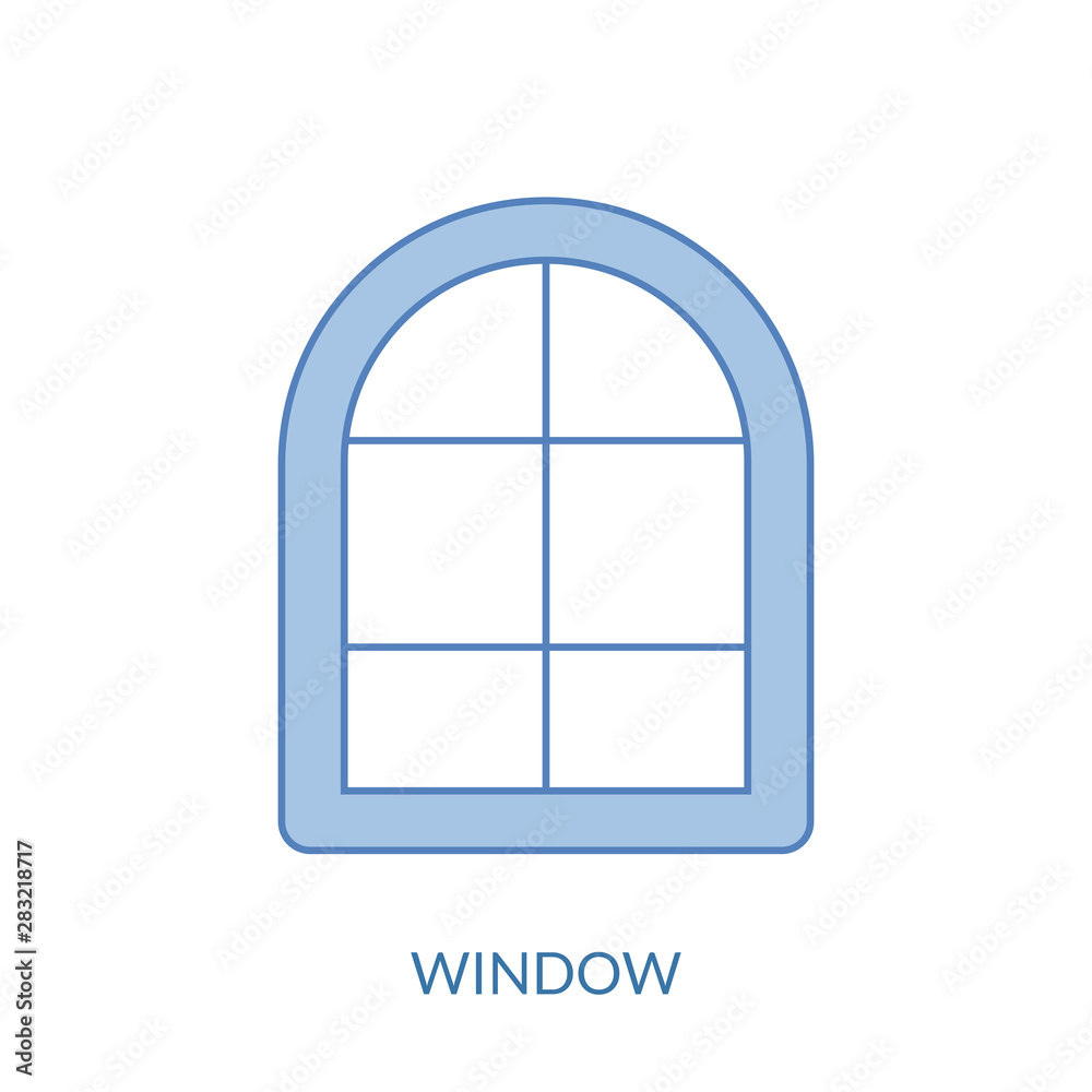 Window line icon on white background Window line icon on white background