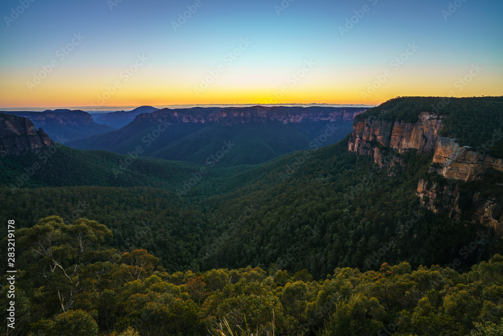 blue hour at govetts leap lookout, blue mountains, australia 50