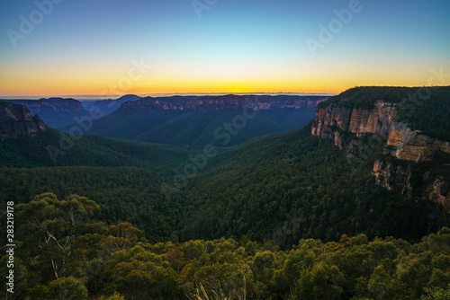 blue hour at govetts leap lookout, blue mountains, australia 50 © Christian B.