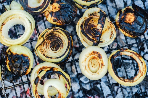 Wallpaper Mural Onion closeup grilled food roasted,  background. Torontodigital.ca