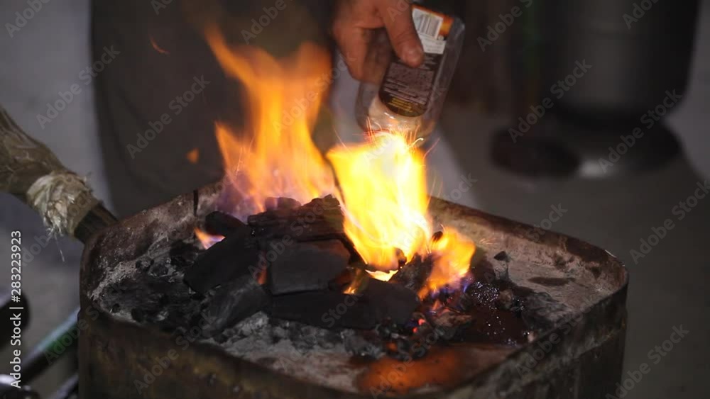 Burning logs in a fire Burning logs in a fire