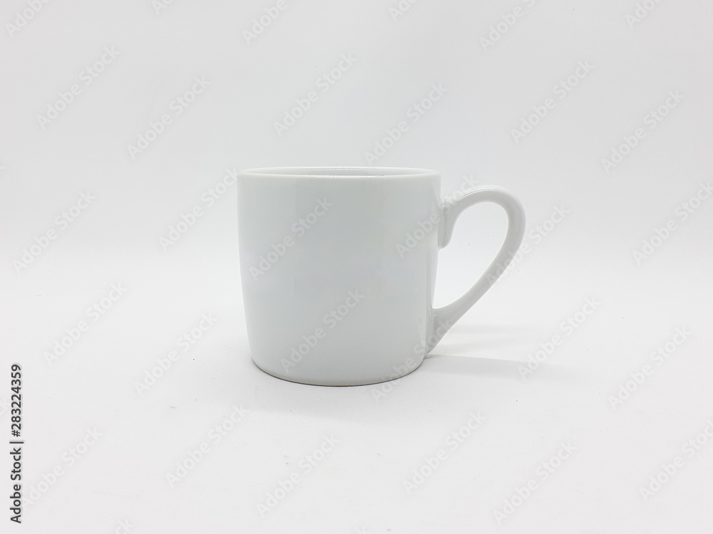 Fototapeta premium Green Ceramic Porcelain Mug or Glass for Drinking Kitchen Cafe Appliances Series in White Isolated Background