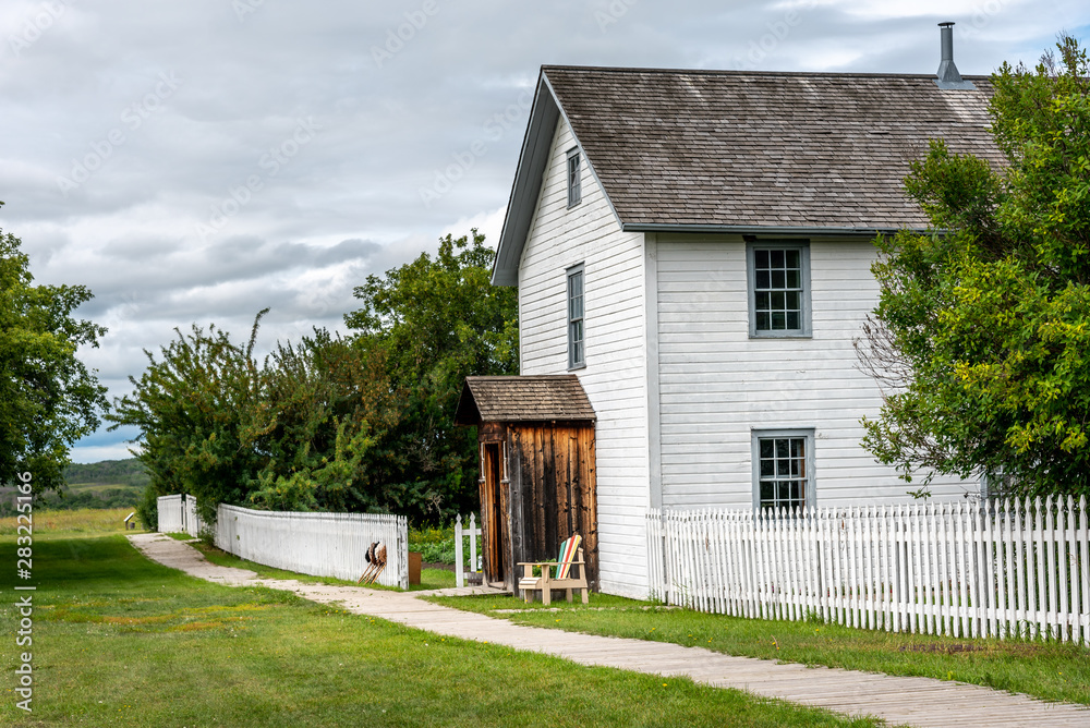 Exterior of the St. Antoine de Padoue Rectory at Batoche, Saskatchewan Exterior of the St. Antoine de Padoue Rectory at Batoche, Saskatchewan