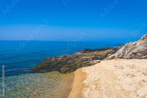 Fototapeta Naklejka Na Ścianę i Meble -  Beautiful sea, rocks, forests and beaches in Greece