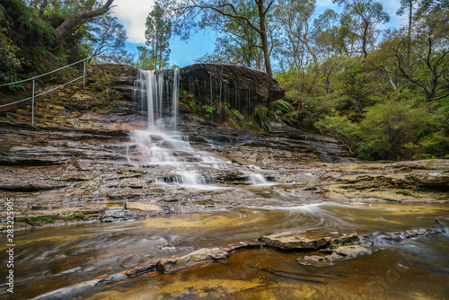 waterfall on weeping rock walking track, blue mountains national park, australia 26