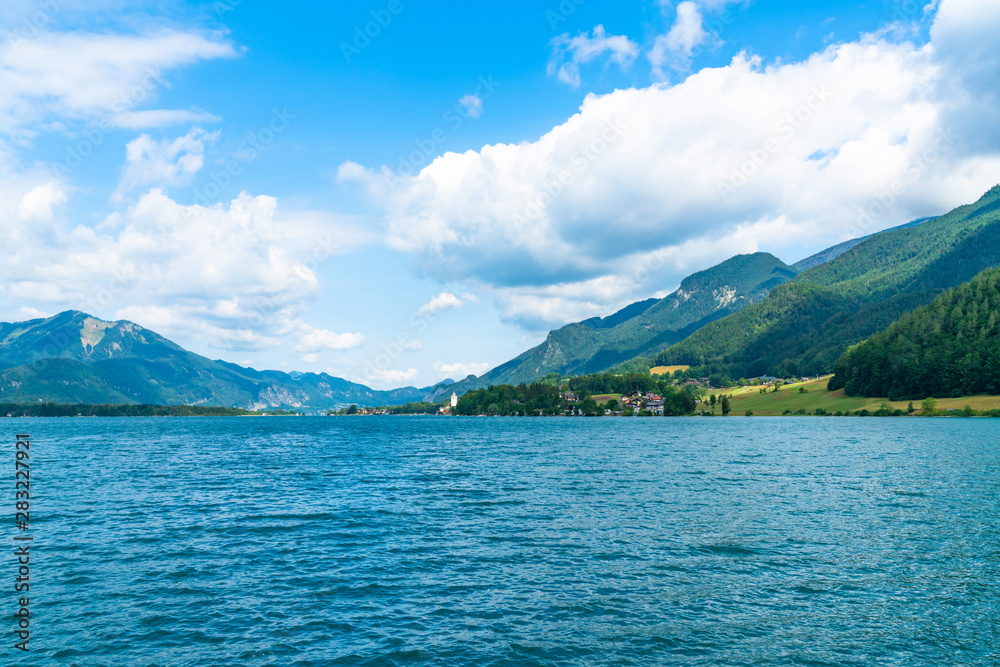 Lake St. Wolfgang in the Salzkammergut resort region, Austria