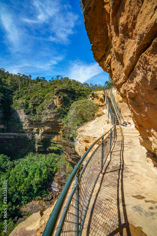 Fototapeta premium hiking in the blue mountains national park, australia