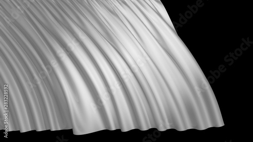 Foto 3D rendering of a beautiful curtain for a theater or opera stage
