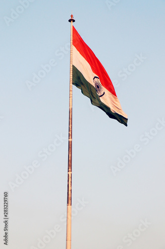 Photography Indian National Flag waving
