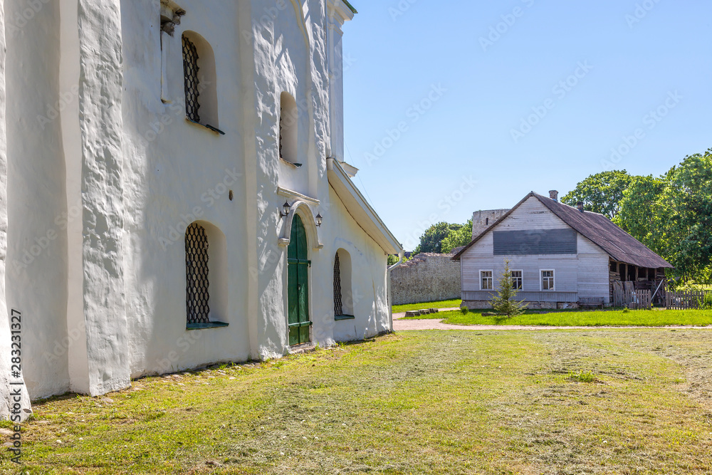 Naklejka premium City of Izborsk. Izborsk fortress