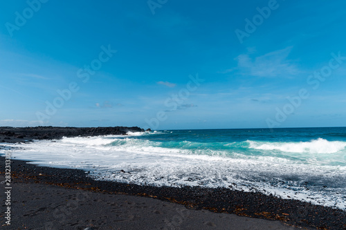 A view of a beach of Lanzarote, Canary Islands, Spain.