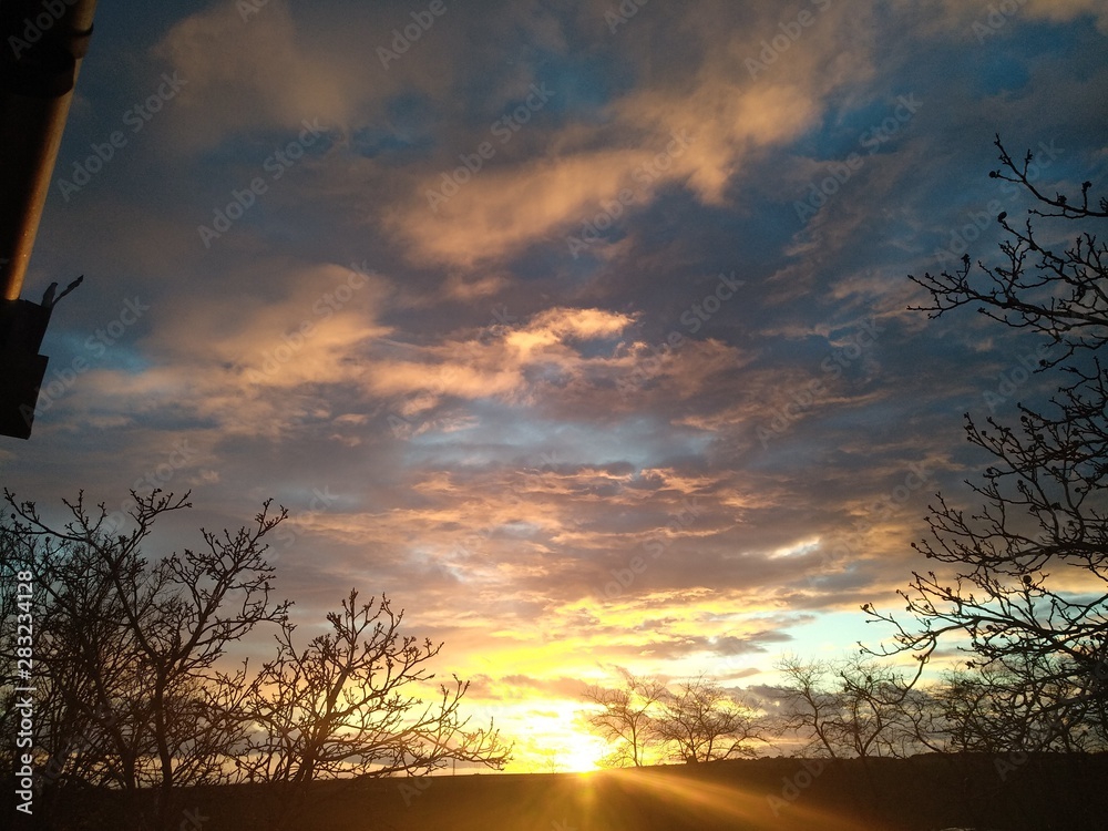 Naklejka premium sunset in the sky