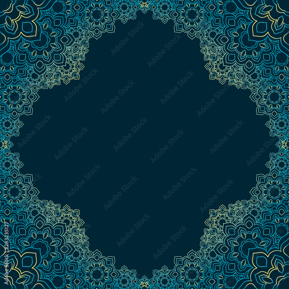 Abstract decorative frame of flowers Abstract decorative frame of flowers