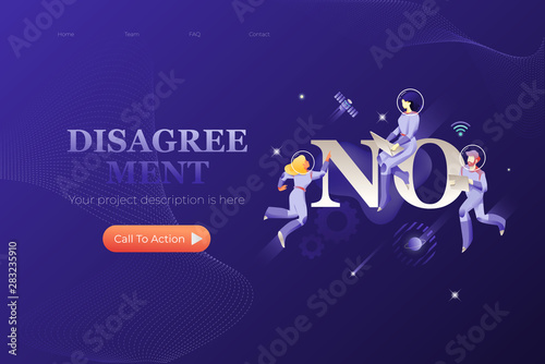 Disagreement Web Page Design Template