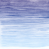 Striped watercolor background. Light  blue and violet horizontal lines.