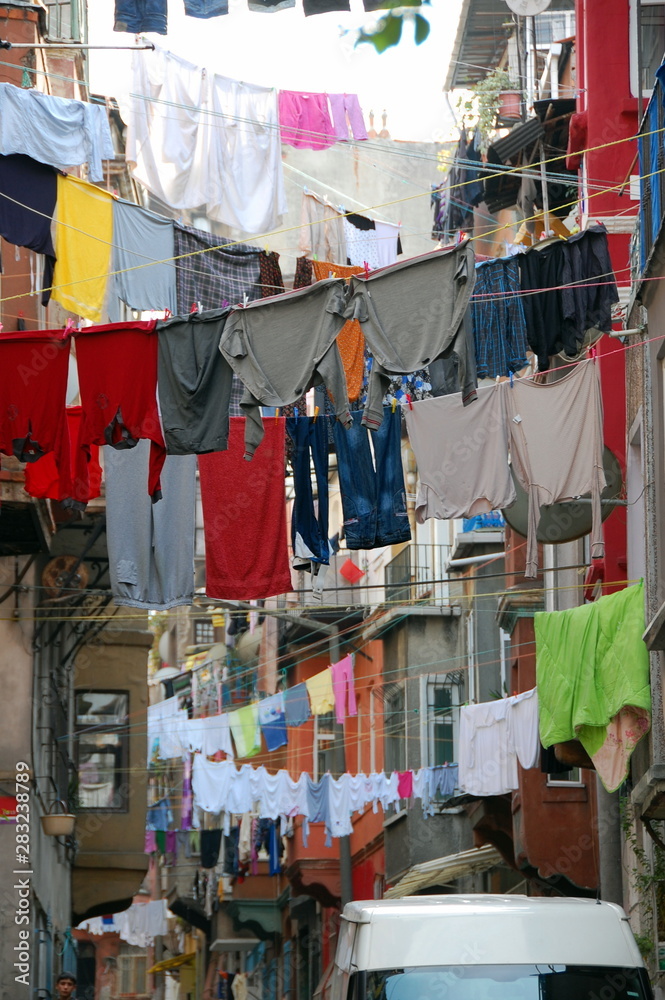 Laundry drying in Istanbul