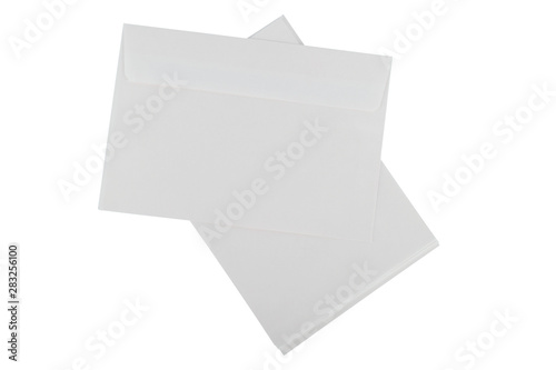 Envelope on white background isolated on white background