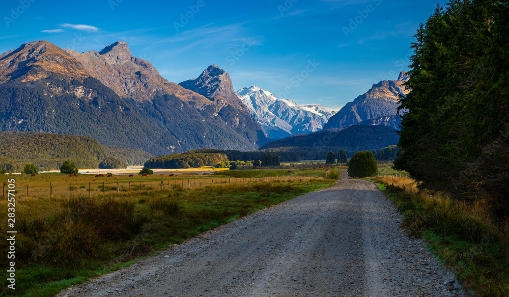 Remote Gravel Road, South Island, New Zealand