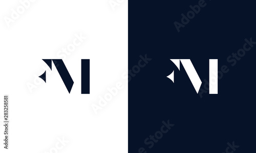 Abstract letter FM logo. This logo icon incorporate with abstract shape in the creative way.