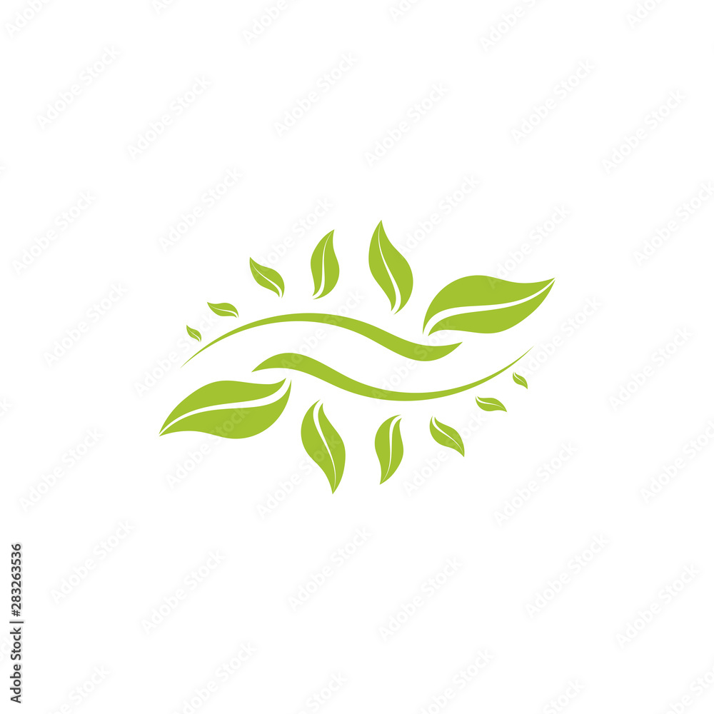 motion leaf wind blow design simple logo vector motion leaf wind blow design simple logo vector