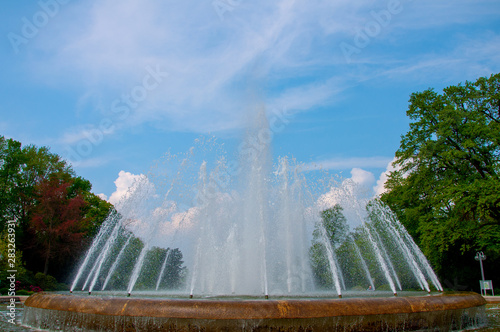 Fountain in the park in the city of Bad oeynhausen photo