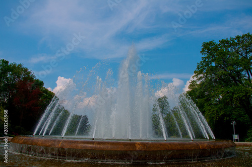 Fountain in the park in the city of Bad oeynhausen