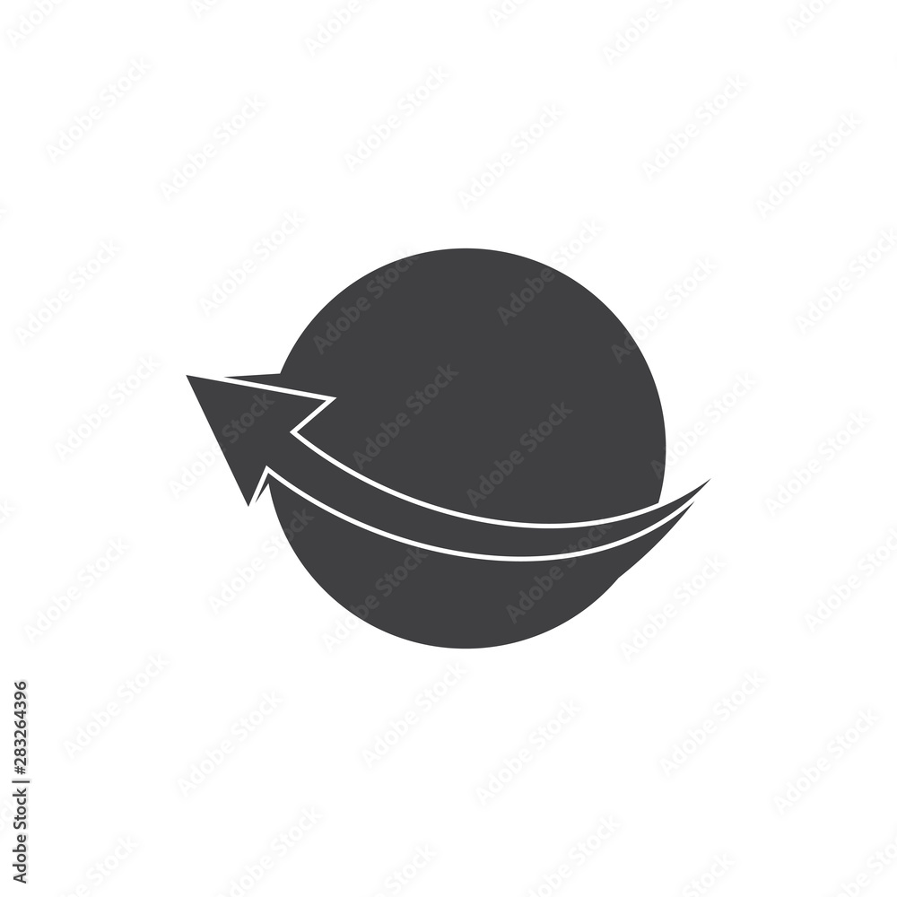 simple geometric round planet global symbol vector simple geometric round planet global symbol vector