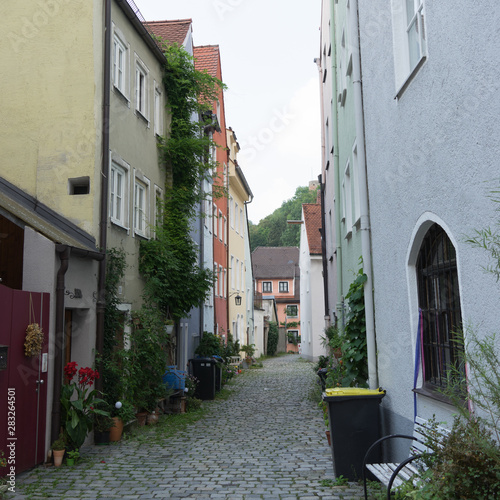 Historische H  user in der Altstadt von Landsberg am Lech