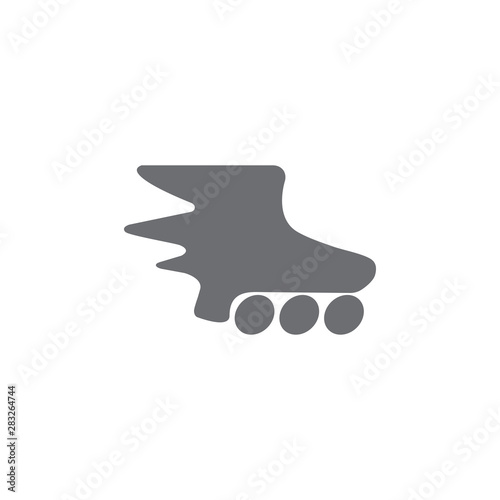 fast motion inline skate symbol logo vector