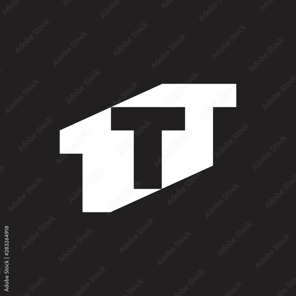letter t building geometric logo vector letter t building geometric logo vector
