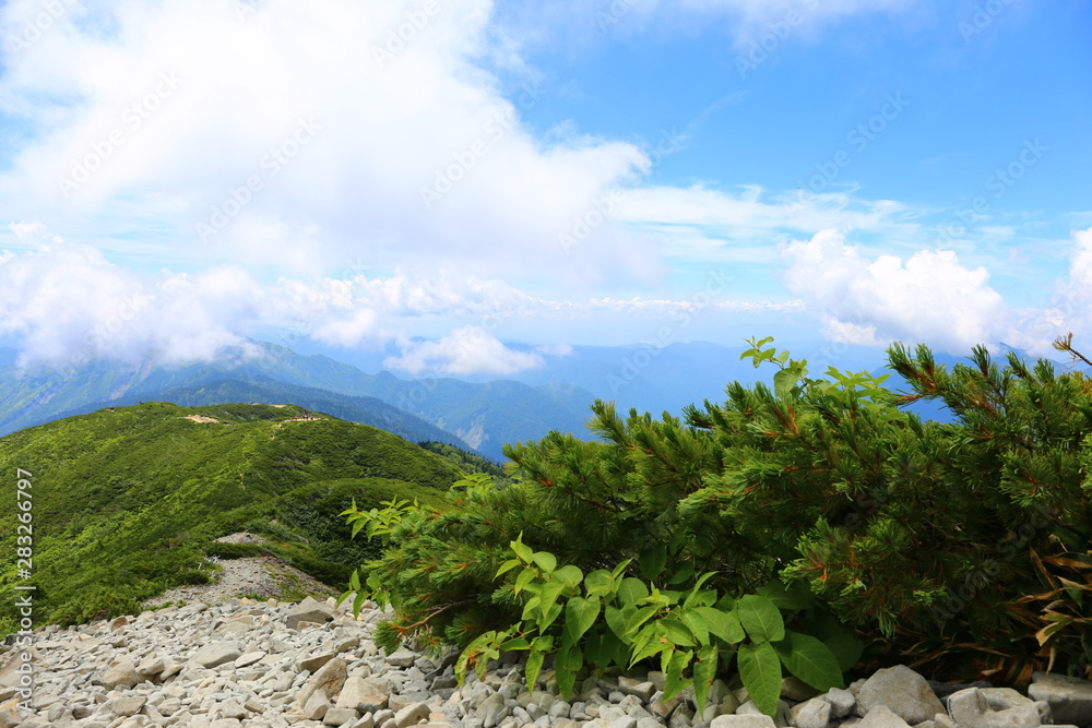 Hodaka mountain, august, Japan Hodaka mountain, august, Japan