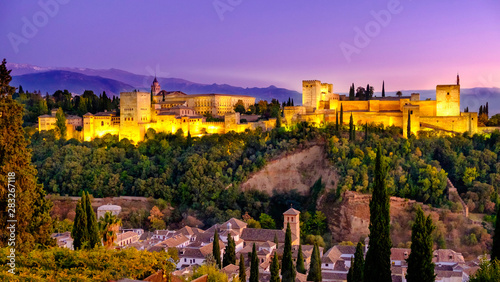 The Alhambra in Granada Spain