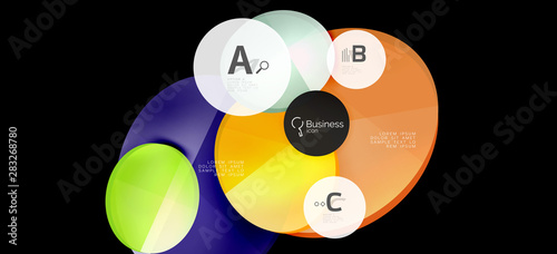 Info graphics circles background. Success icon symbol. Vector info graphic design. Creative vector element. Decoration element