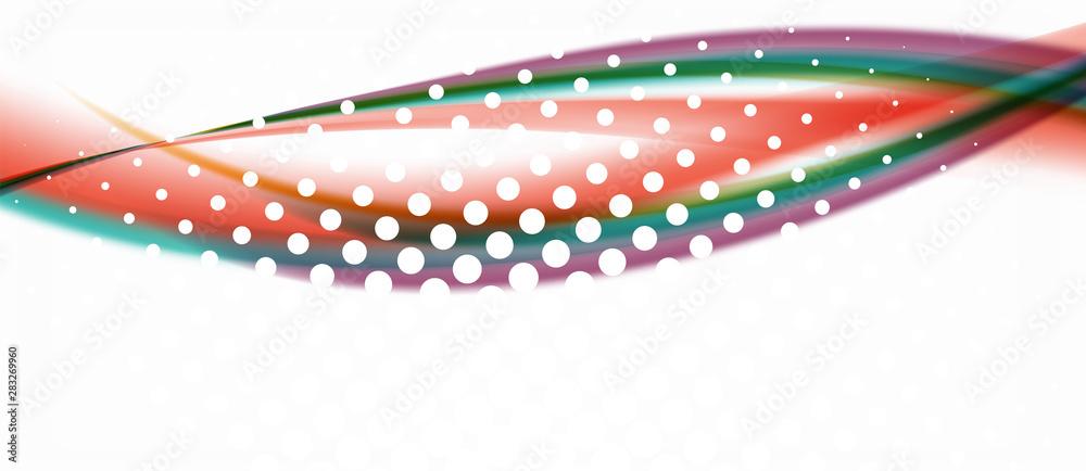 Trendy abstract wave blur pattern, multicolored lines on white background for wallpaper design. Colorful background vector. Creative vector element. Trendy abstract wave blur pattern, multicolored lines on white background for wallpaper design. Colorful background vector. Creative vector element.