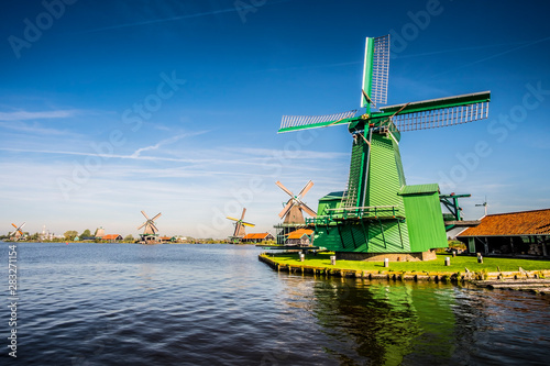 Windmills in Zaanse Schans, Netherlands © Filip Rytych