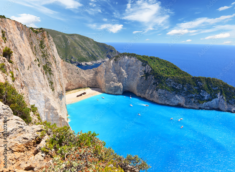 Fototapeta premium Navagio Beach on Zakynthos Island in Greece