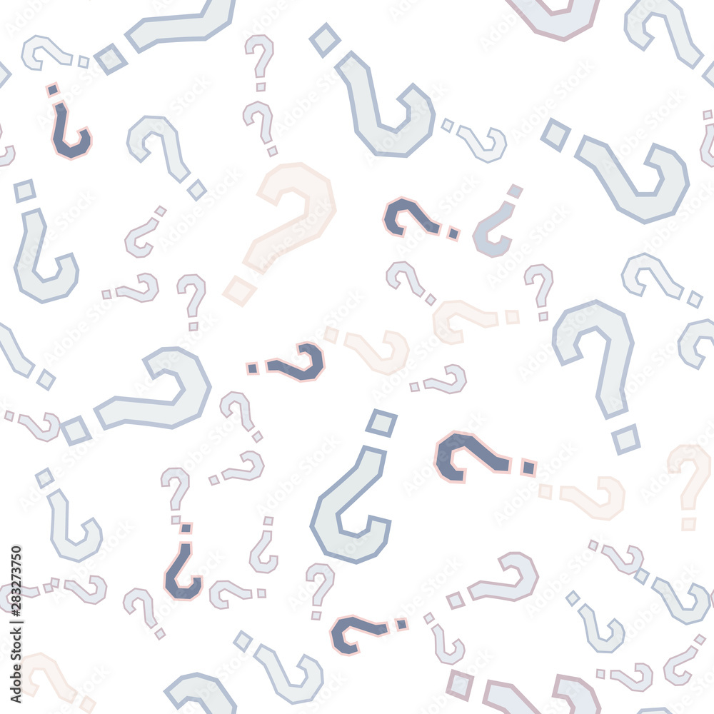 Quiz seamless pattern. Question marks, doubt, faq Quiz seamless pattern. Question marks, doubt, faq