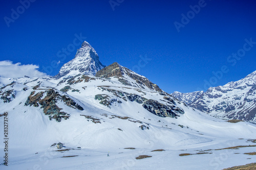 Nice view of Matterhorn in Swiss Alps, Switzerland