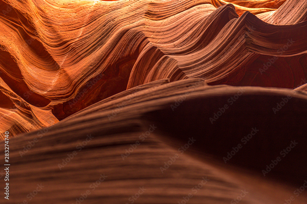 Obraz premium Lower Antelope Canyon - famous sandstone formations in Page, Arizona, USA