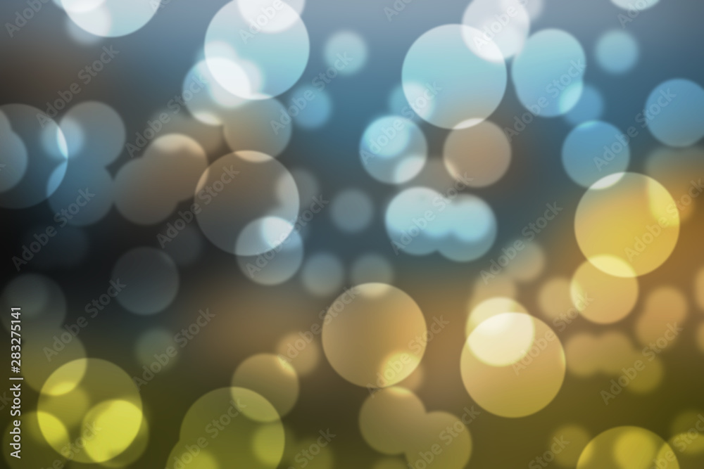 blue and yellow abstract bokeh background