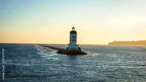 San Pedro Harbor Lighthouse at Sunset - 1