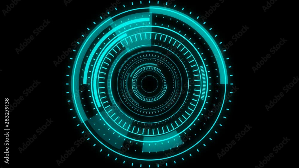 Futuristic HUD interface . Target Scanner with Radar Rotation. High ...