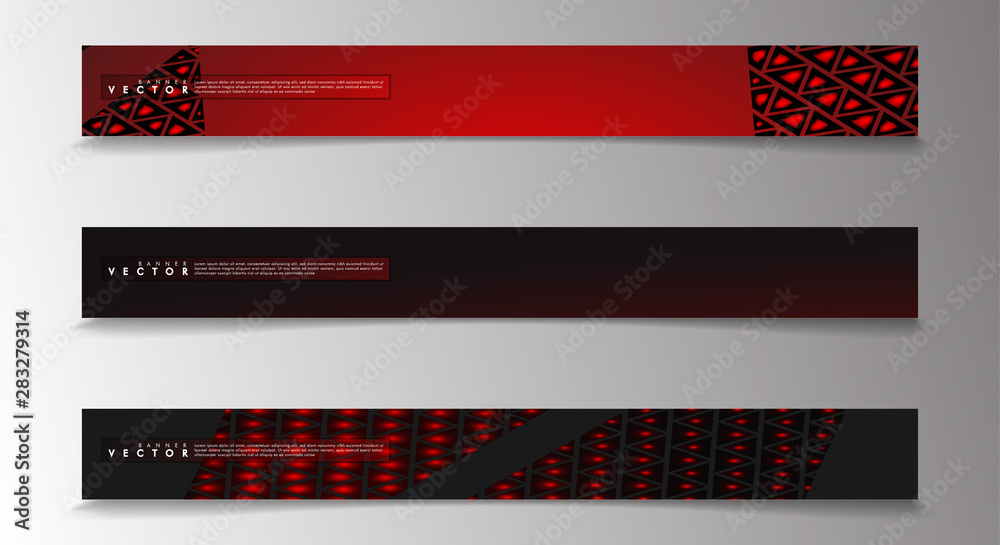 Vector banners with light red backgrounds suitable for advertising and so on. technology design. eps 10