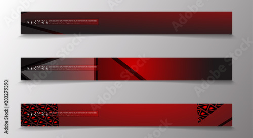 Vector banners with light red backgrounds suitable for advertising and so on. technology design. eps 10 © artnoy