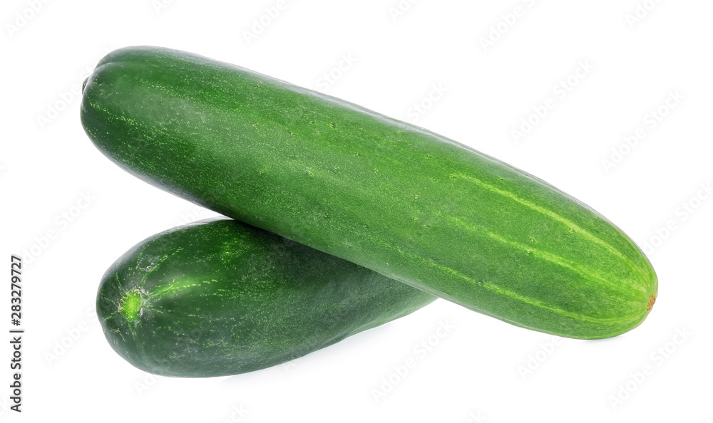 Fresh cucumbers isolated on white background Fresh cucumbers isolated on white background