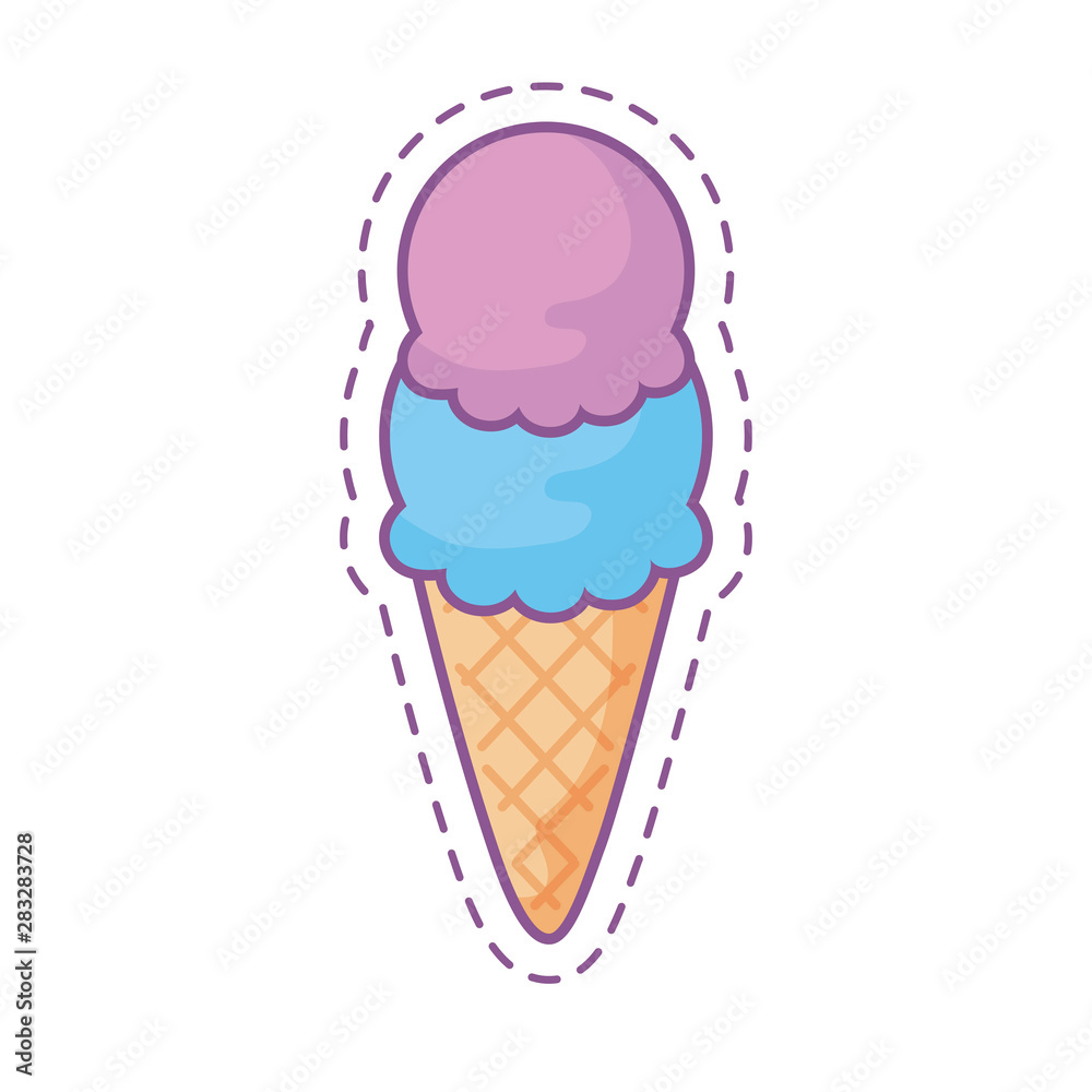 patch with ice cream in cone patch with ice cream in cone