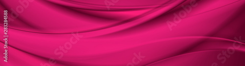Abstract purple liquid flowing elegant waves banner design. Smooth silk wavy header background. Vector illustration