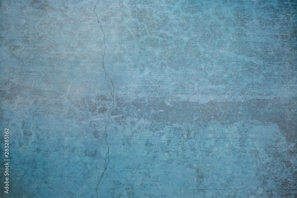 Blank grunge concrete wall blue color for texture background