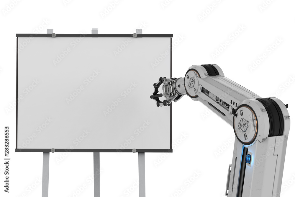 Robot with empty canvas