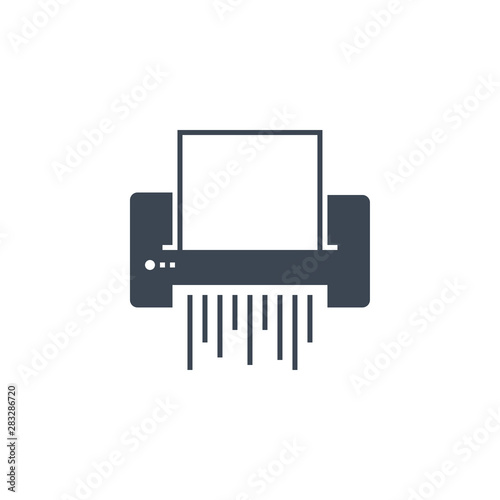 Paper Shredder related vector glyph icon. Isolated on white background. Vector illustration.